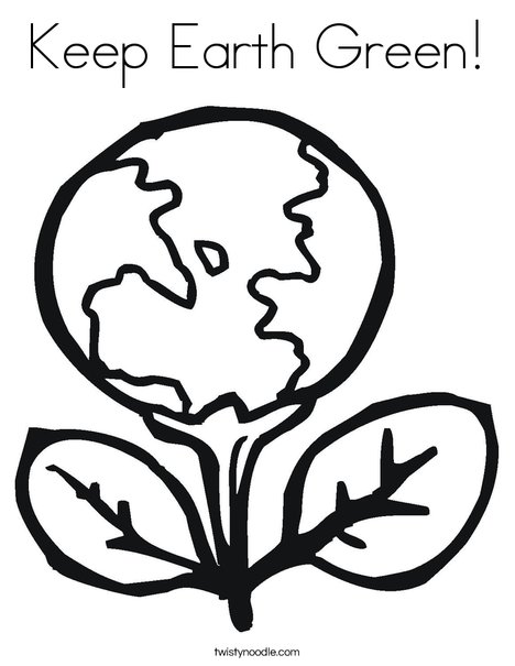 Keep Earth Green Coloring Page 468x605 Keep Earth Green Coloring Page