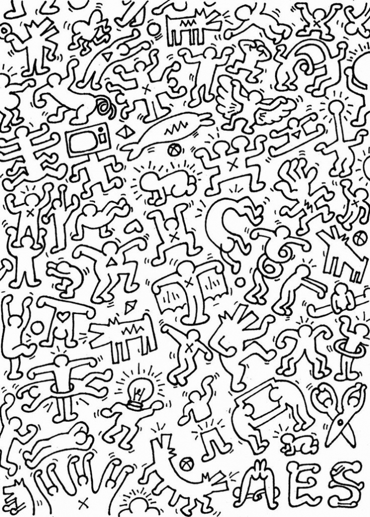 Keith Haring Coloring Pages at GetColorings.com | Free printable ...