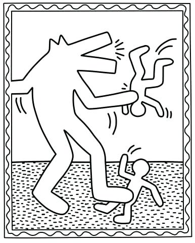 386x480 Keith Haring Coloring Pages Click To See Printable Version