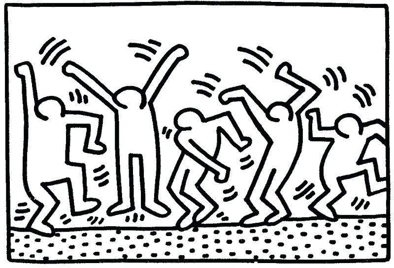 800x545 Keith Haring Coloring Pages Para Haring Keith Haring Printable