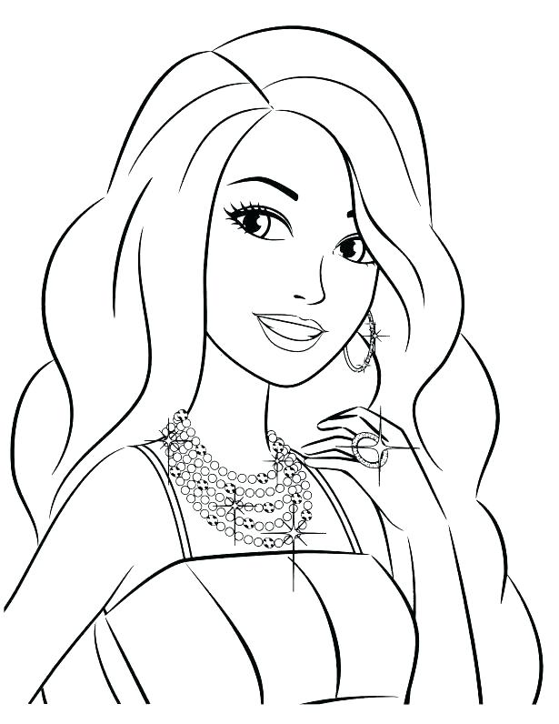 Barbie Doll The Princess Charm School Coloring Page Coloring 615x796 Barbie Doll The Princess Charm School Coloring Page Coloring