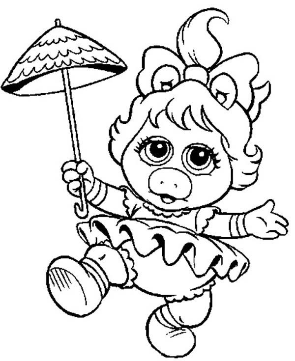 600x735 Muppet Babies Kermit The Frog Fozzie Bear And Gonzo Coloring Page