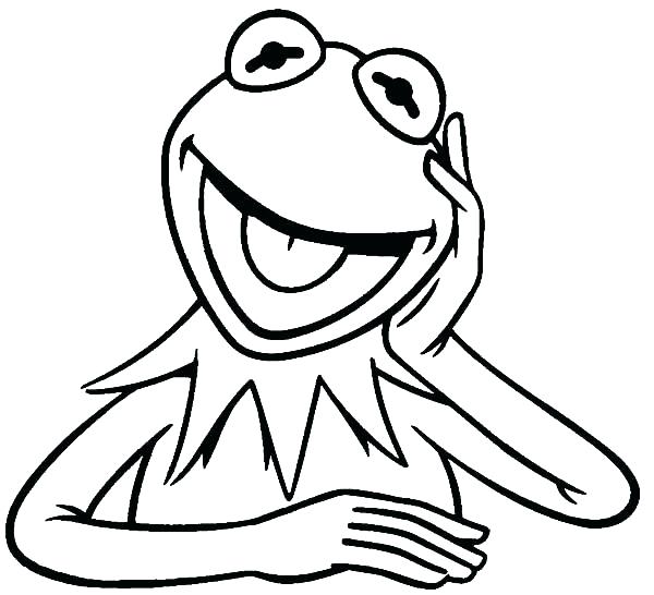 600x546 Kermit Coloring Pages The Frog Coloring Pages Printable Piggy Pig