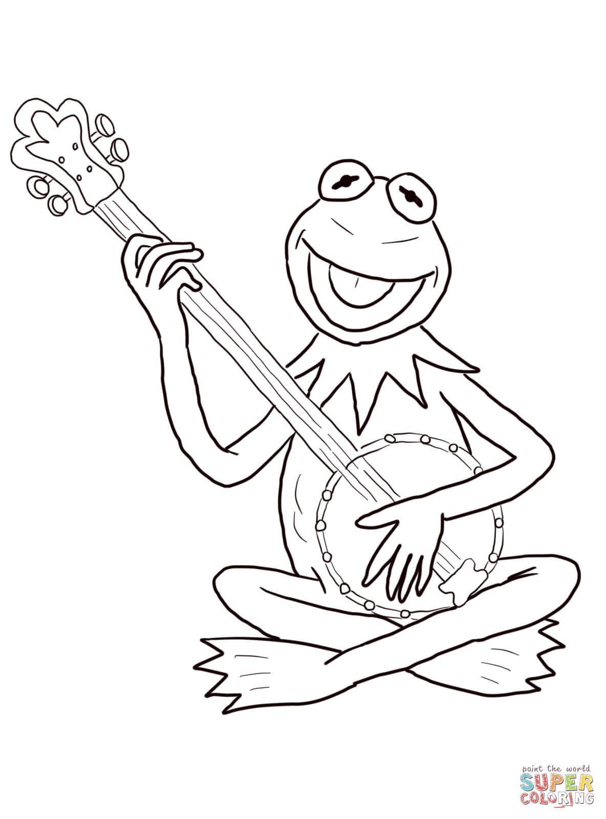 1184x1600 Kermit The Frog Plays Guitar Coloring Page.jpg Baby