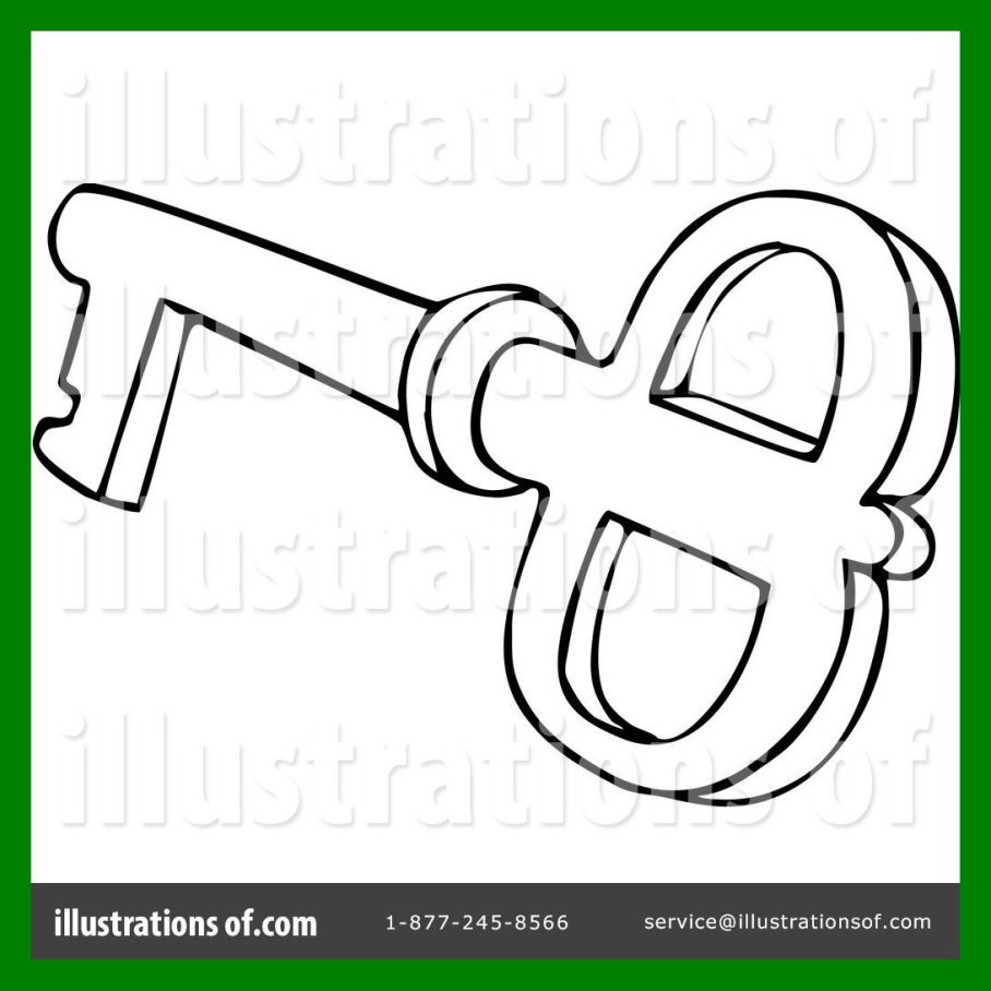 908x908 Key Coloring Page