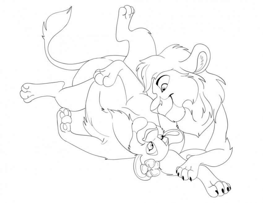 Lion King Kiara Coloring Pages 850x657 Lion King Kiara Coloring Pages