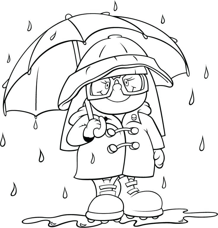 736x772 Rain Coloring Page Weather Coloring Pages Rain A Rain Gauge