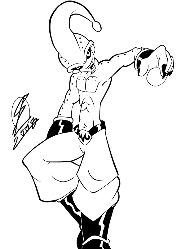 Kid Flash Coloring Pages Kid Buu Flash Inked By, Kid Buu Coloring 600x800 Kid Flash Coloring Pages Kid Buu Flash Inked By, Kid Buu Coloring