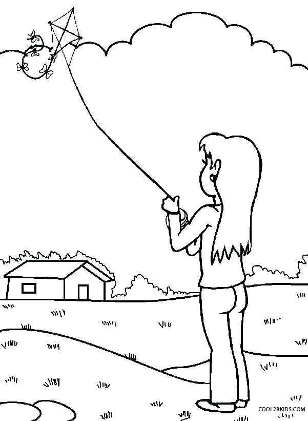601x820 Fresh Coloring Page For Kid And Flying Kite Coloring Page 27