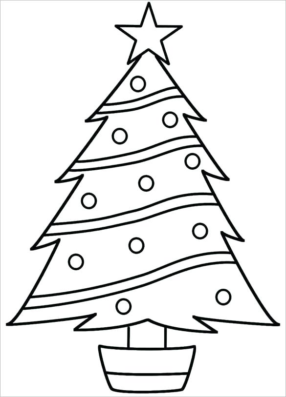 585x814 Christmas Tree Coloring Pages For Kids Printable Coloring Pages