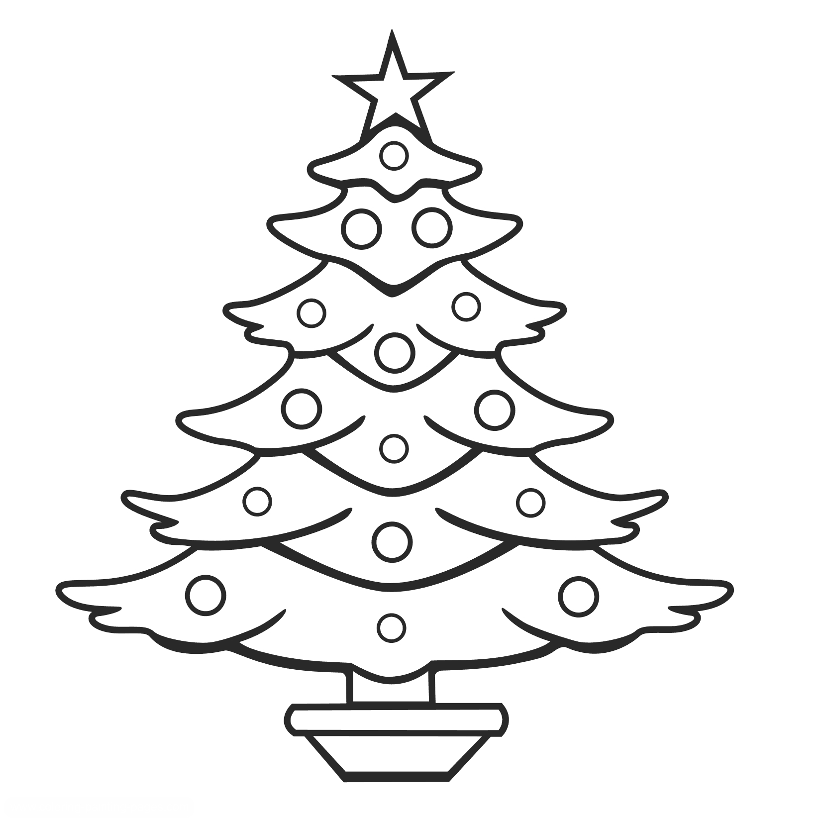1654x1654 Christmas Tree Coloring Pages For Kids