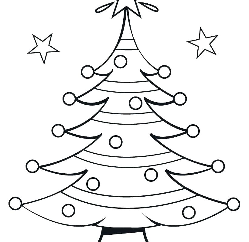 820x800 Christmas Tree Printable Coloring Page Tree Coloring Pages
