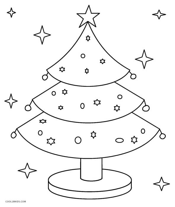 591x700 Printable Christmas Tree Coloring Pages For Kids Cool2bkids
