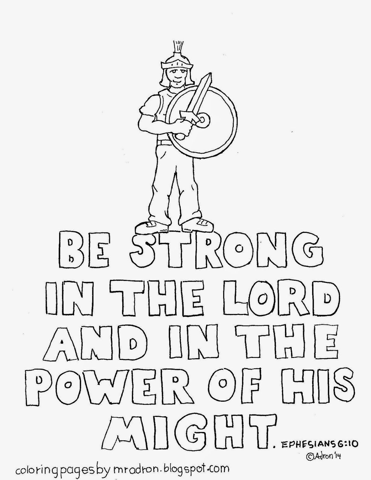 1235x1600 Coloring Pages For Kids By Mr. Adron Ephesians 610, Be Strong