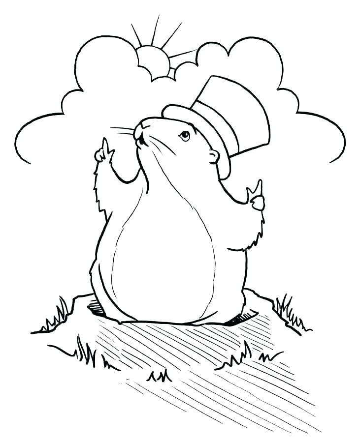 731x899 Groundhog Coloring Pages Groundhog Coloring Pic Kids Coloring