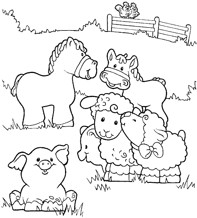 672x744 Farm Animal Print Outs Coloring Pages Kids