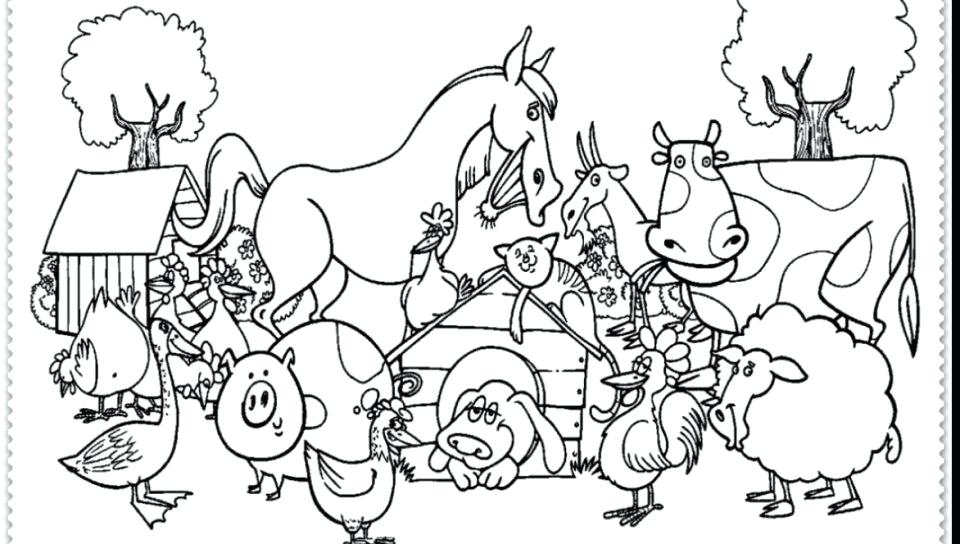 960x544 Print Out Coloring Pages Farm Animals Kids Coloring Farm