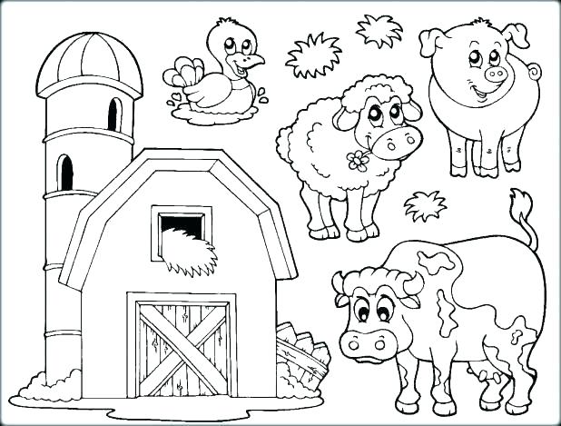 618x469 Coloring Pages For Kids Animals Chic Farm Animal Template Online