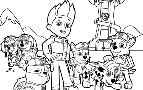 Paw Patrol Coloring Pages Print 500x317 Paw Patrol Coloring Pages Print