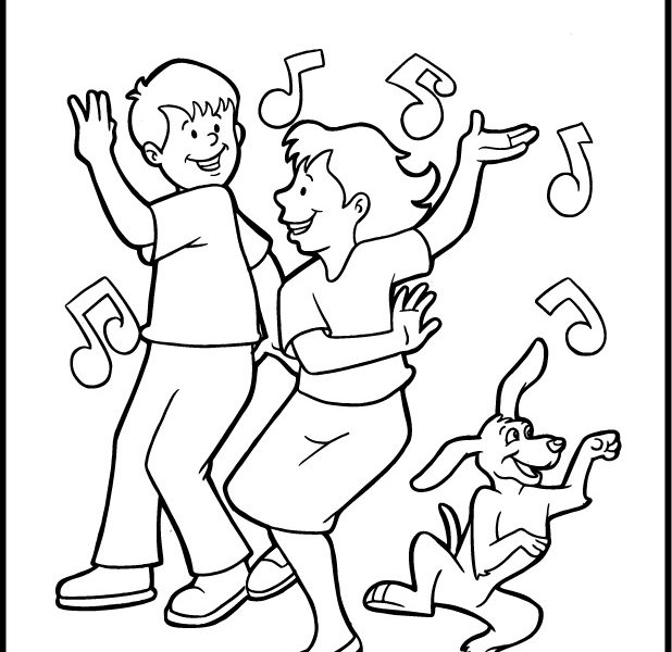 618x600 Dance Coloring Pages