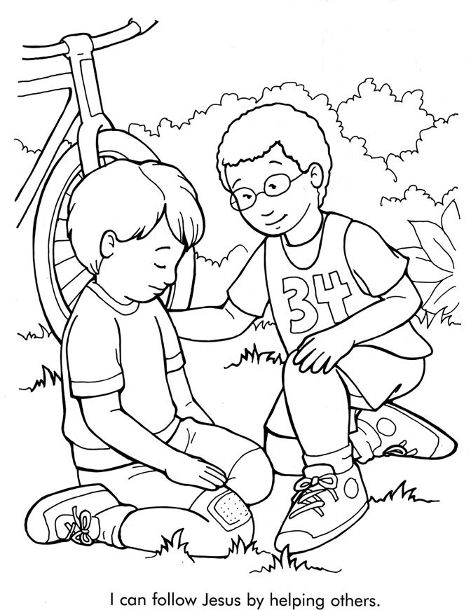 Helping Others Sunday Schoo Coloring Page Fromthru The Bible 672x871 Helping Others Sunday Schoo Coloring Page Fromthru The Bible