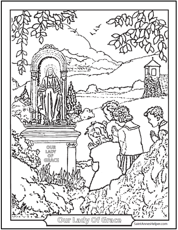 Catholic Coloring Pages Sacraments, Rosary, Saints, Children 590x762 Catholic Coloring Pages Sacraments, Rosary, Saints, Children