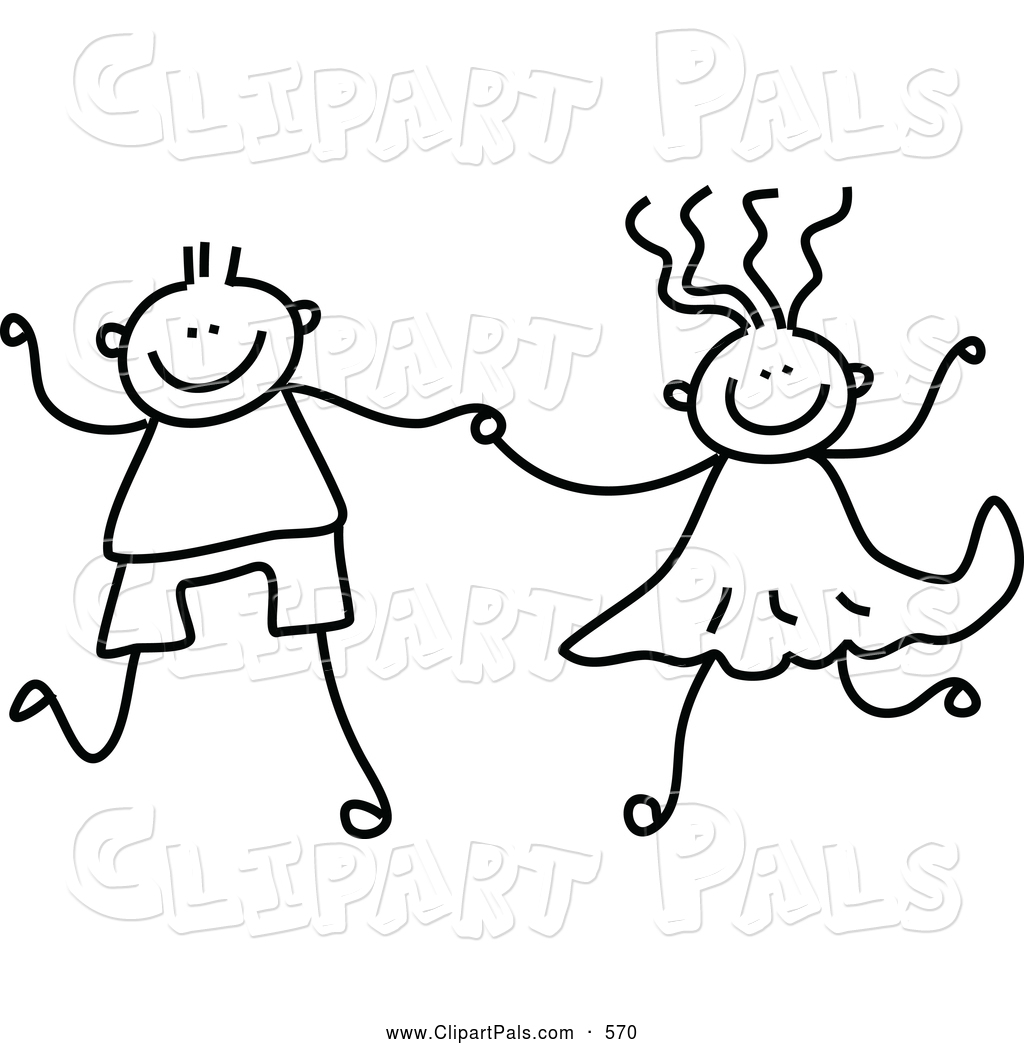 Pal Clipart Of A Black And White Coloring Page Of A Boy And Girl 1024x1044 Pal Clipart Of A Black And White Coloring Page Of A Boy And Girl