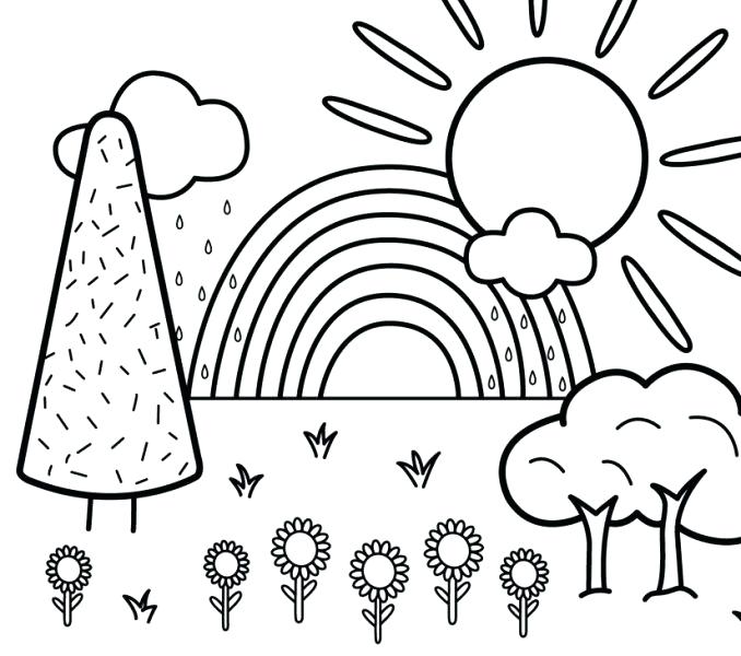 Nature Coloring Pages Coloring Pages Cute Coloring Pages 678x600 Nature Coloring Pages Coloring Pages Cute Coloring Pages