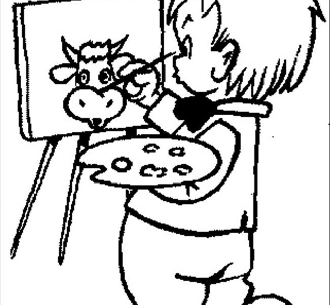 650x600 Painting And Colouring For Kids Free Coloring Page