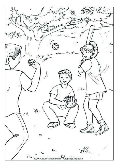 Beautiful Kids Playing Coloring Page Or Children Outside Pages 460x650 Beautiful Kids Playing Coloring Page Or Children Outside Pages