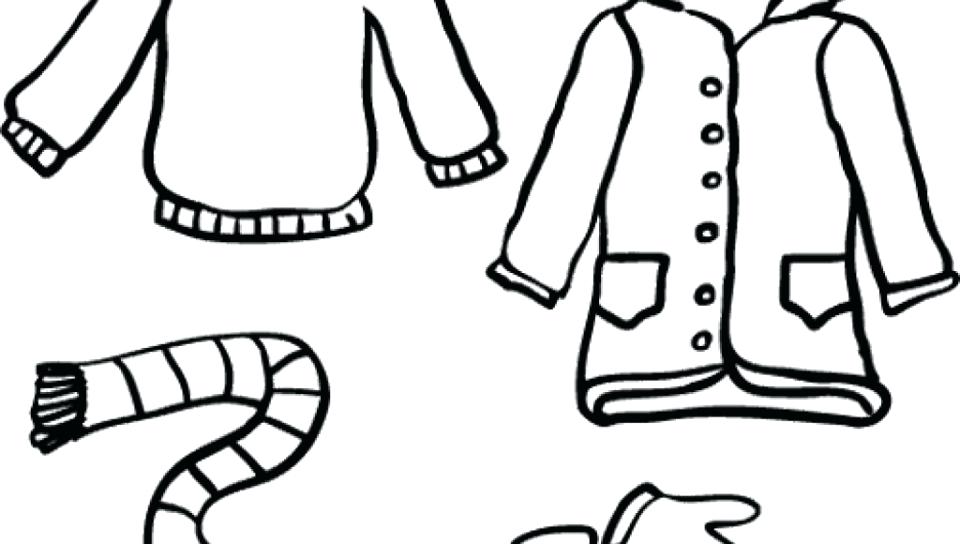 960x544 Winter Clothes Coloring Page Clothing Pages All Outside Free