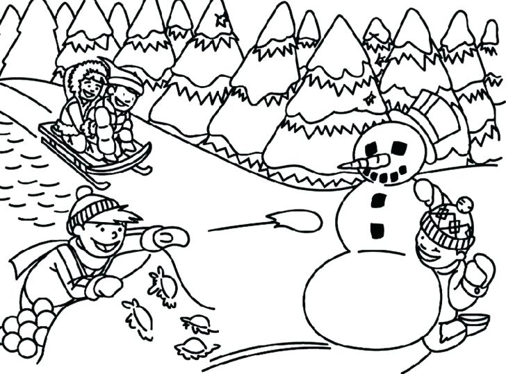 728x539 Coloring Page Kids Playing Professional