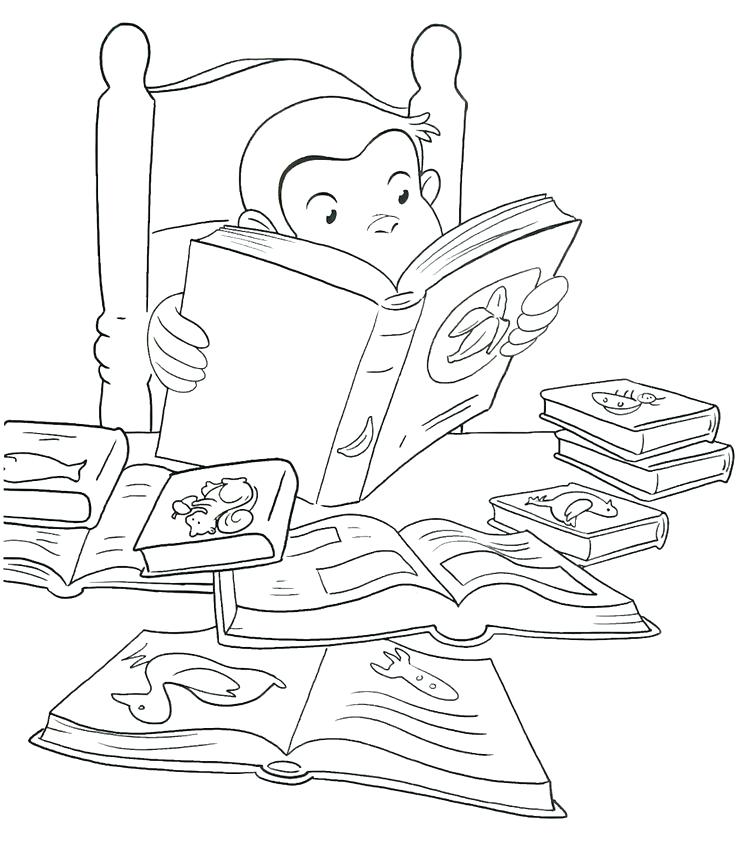 Kids Reading Coloring Pages at GetColorings.com | Free printable ...