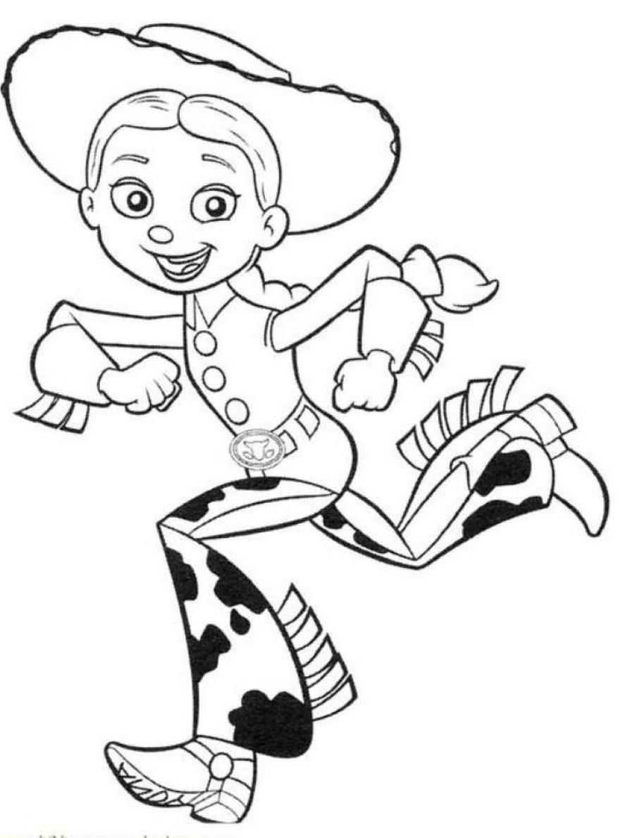 Running Jessie Free Coloring Page Disney, Kids, Toy Story 887x1188 Running Jessie Free Coloring Page Disney, Kids, Toy Story