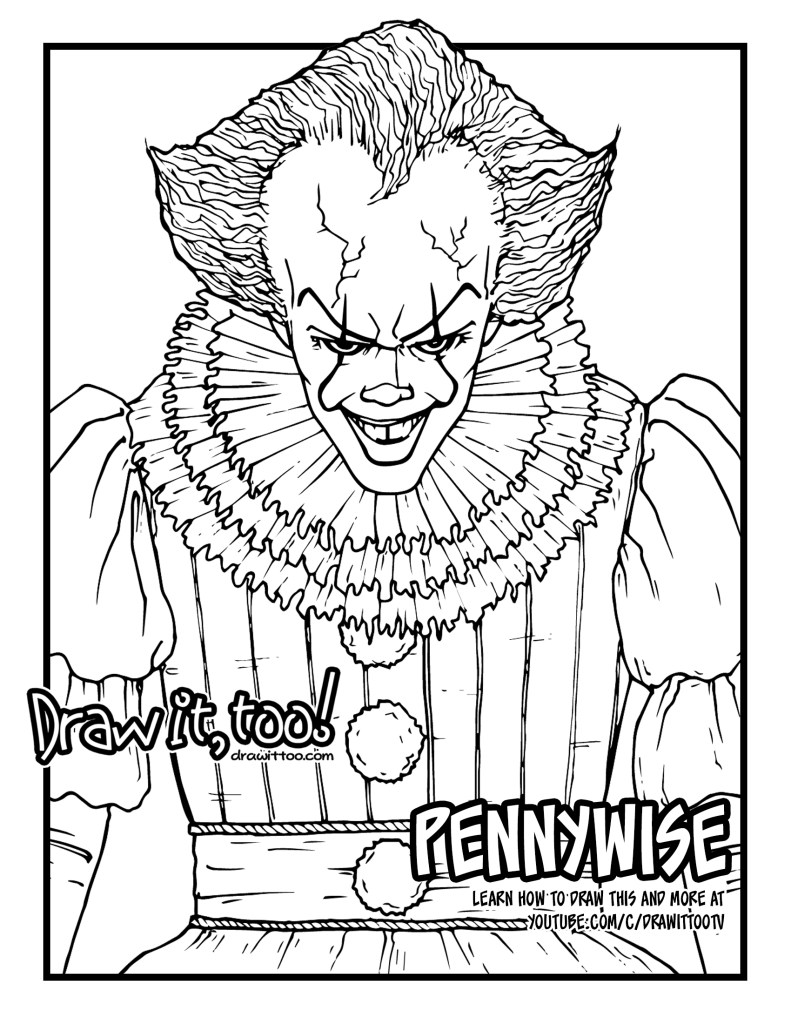 791x1024 Amazing Design Pennywise Coloring Pages Luxury The Clown Or It