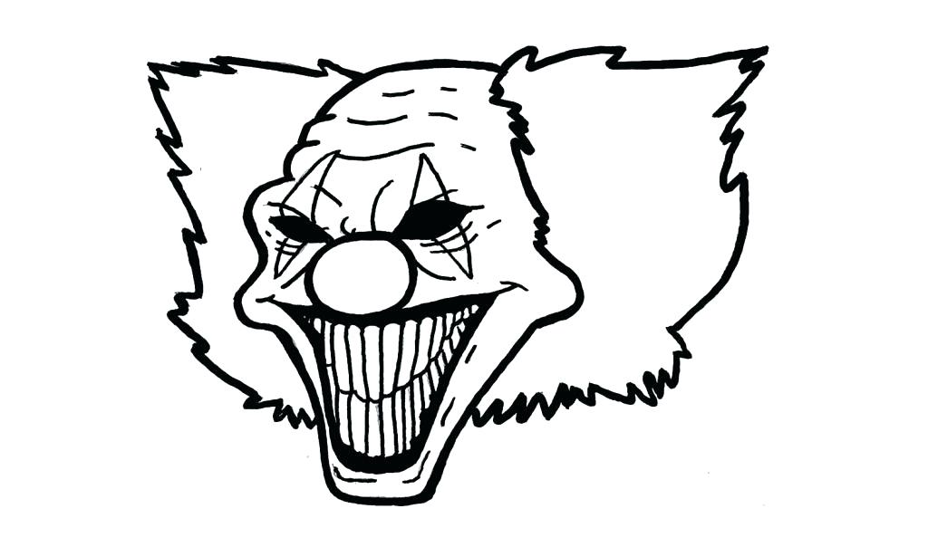 1024x604 Scary Clown Coloring Pages Scary Clown Coloring Page How To Draw