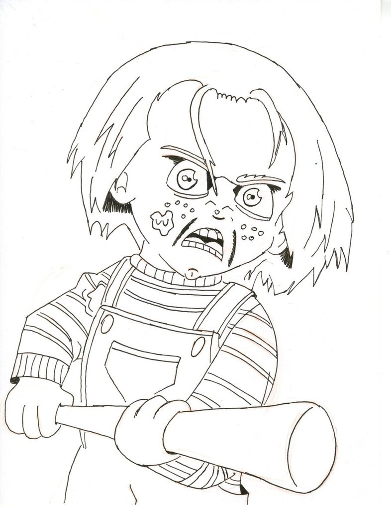 786x1017 Gallery Chucky Doll Coloring Pages,