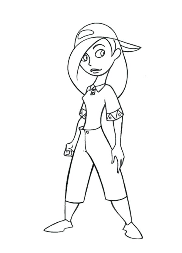 Kim Possible Coloring Pages Possible Wearing Hat Coloring Pages 600x834 Kim Possible Coloring Pages Possible Wearing Hat Coloring Pages