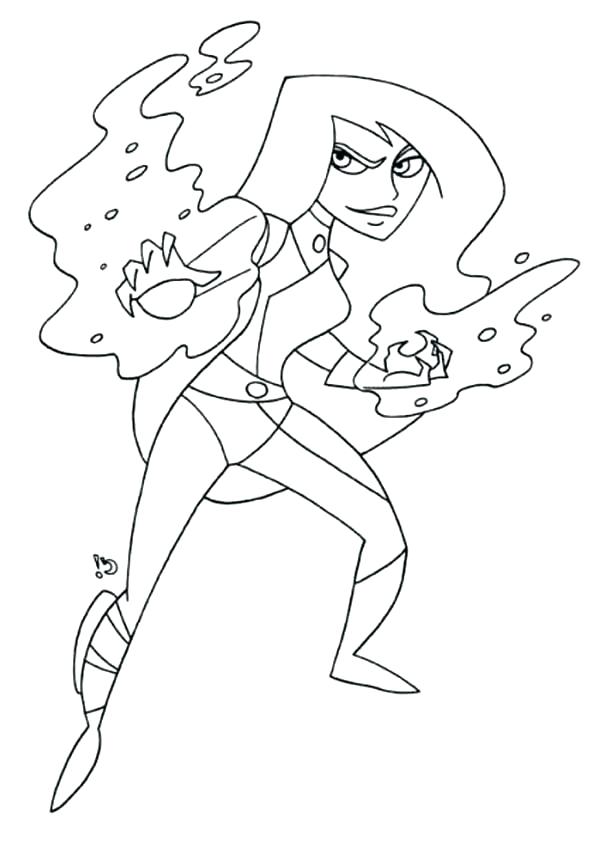 600x847 Kim Possible Coloring Pages Possible Coloring Pages Possible Ready