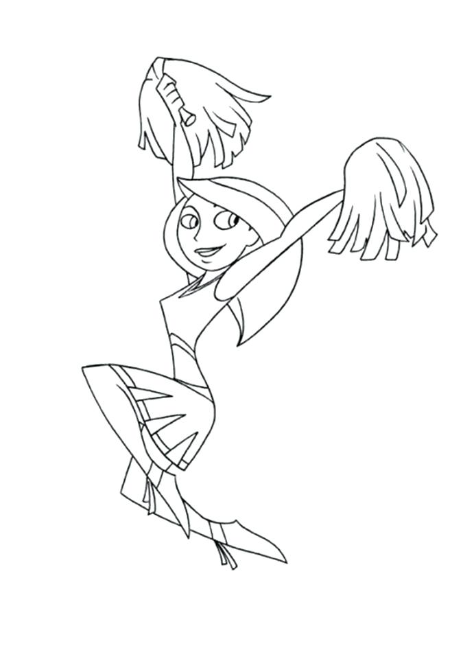 691x960 Kim Possible Coloring Pages Possible Dancing Cheerleader Kim
