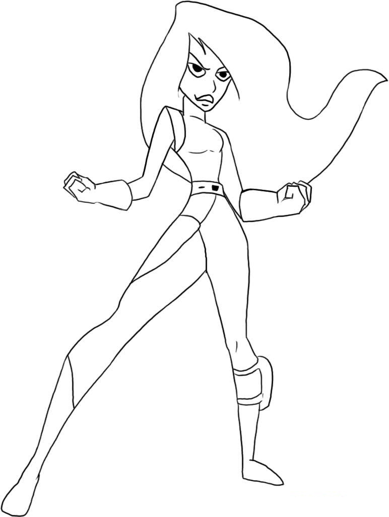 772x1027 Kim Possible Colouring Pictures Throughout Impossible Pages