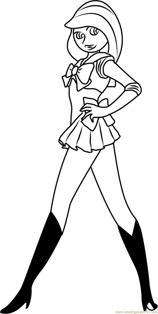 517x1024 Sailor Kim Possible Coloring Page Free With Impossible Colouring