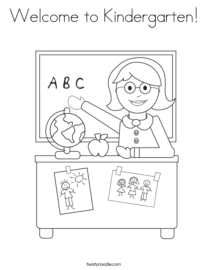 685x886 Welcome To Kindergarten Coloring Page