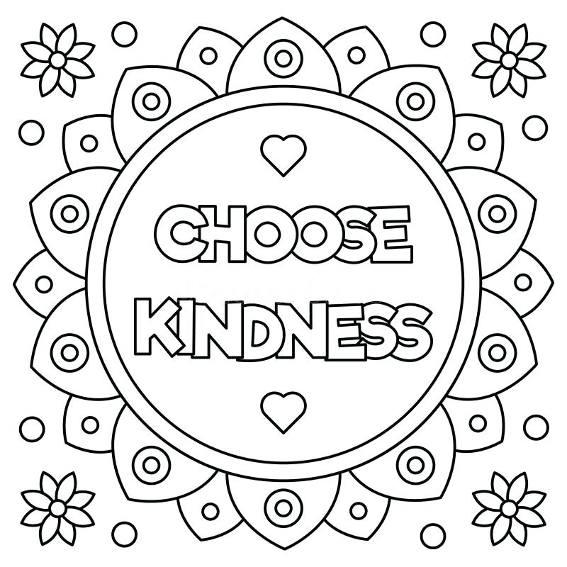 800x800 Kindness Coloring Pages Printable On Kindness Coloring Pages