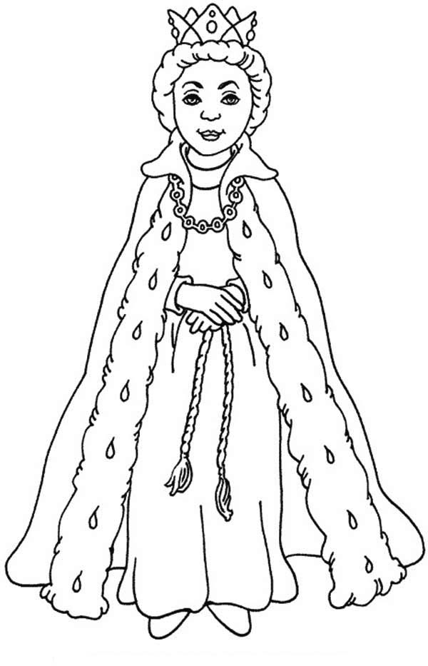 coloring king and queen picture - queens coloring pages learny kids ...