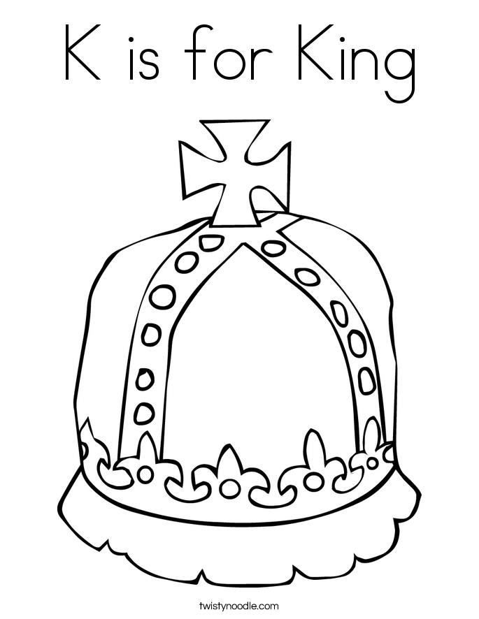 K Is For King Coloring Page 685x886 K Is For King Coloring Page