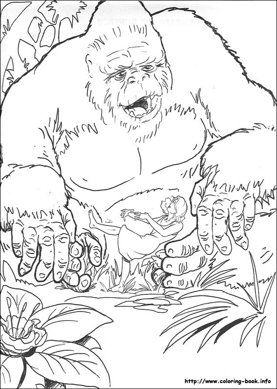 King Kong Coloring Picture 567x794 King Kong Coloring Picture