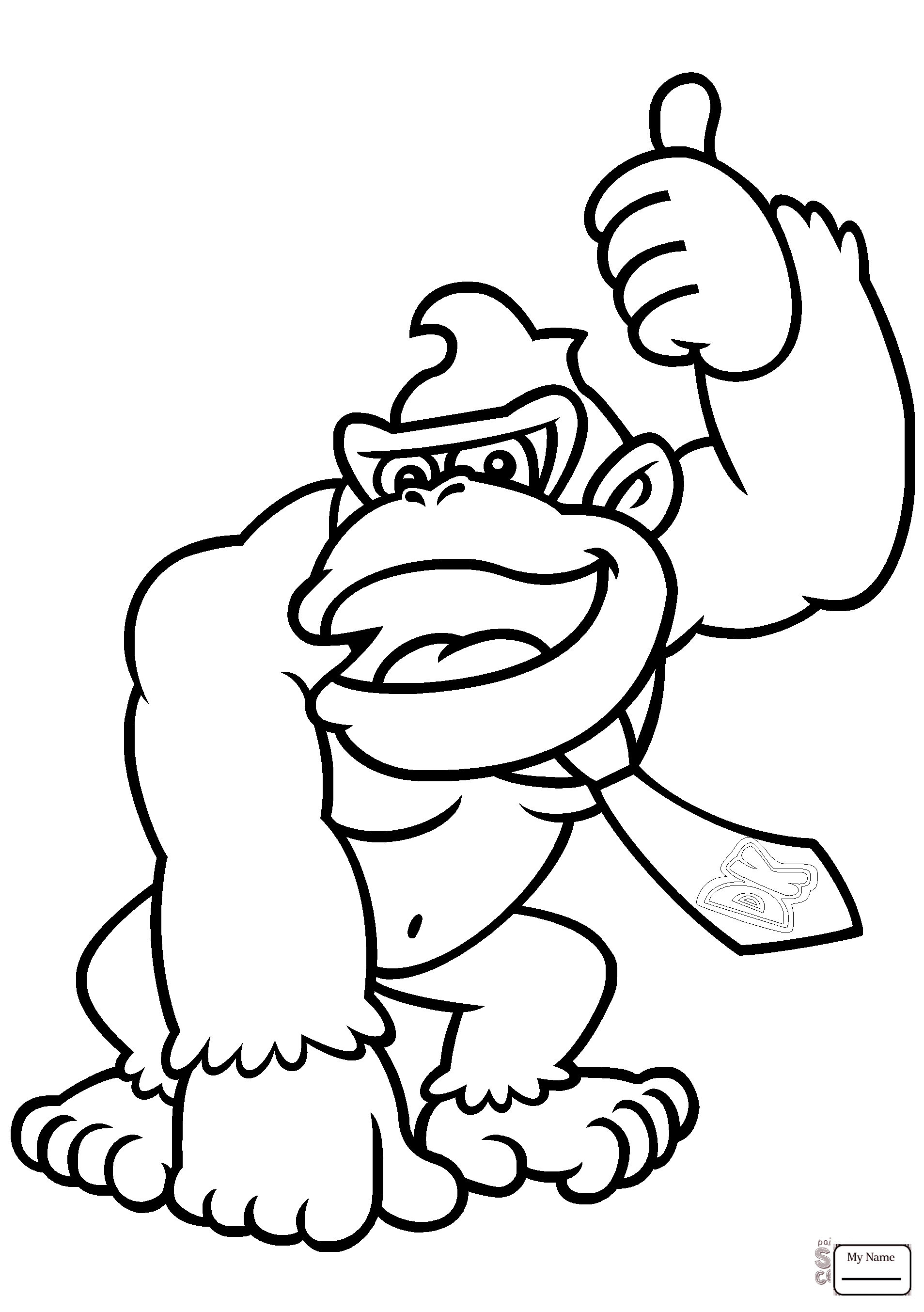 Donkey Kong And Diddy Kong Coloring Pages Printable Coloring Book 1907x2707 Donkey Kong And Diddy Kong Coloring Pages Printable Coloring Book
