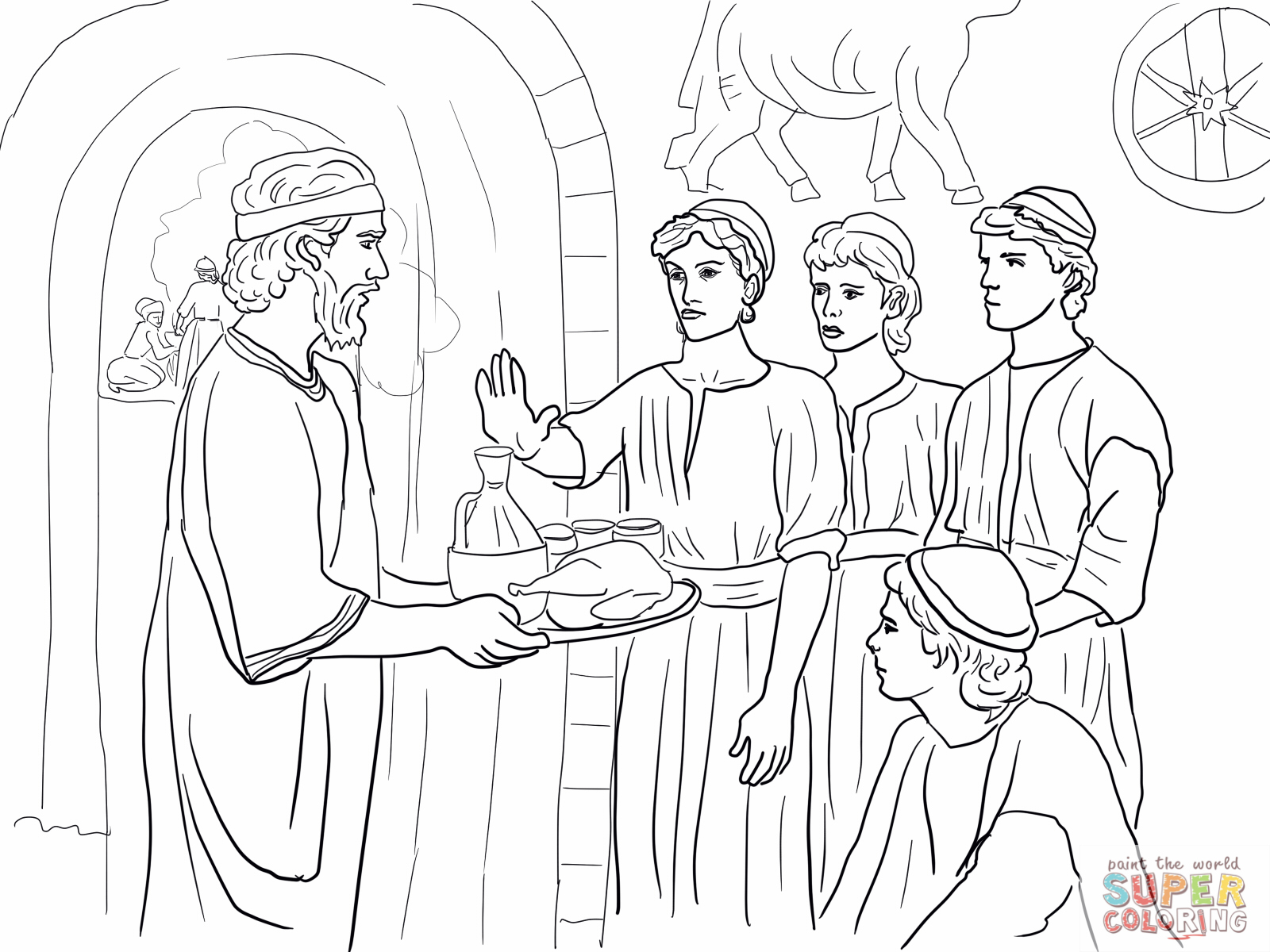 1600x1200 Genuine Shadrach Meshach And Abednego Coloring Page Before King