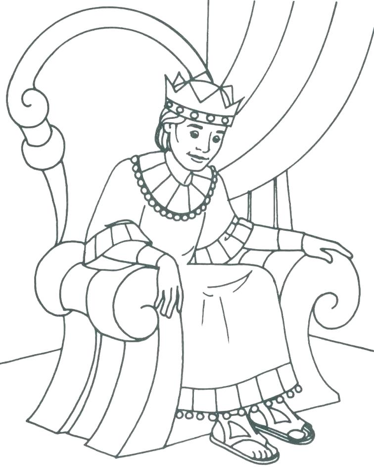756x943 King Saul Coloring Page King Coloring Page Throne King 8 And King